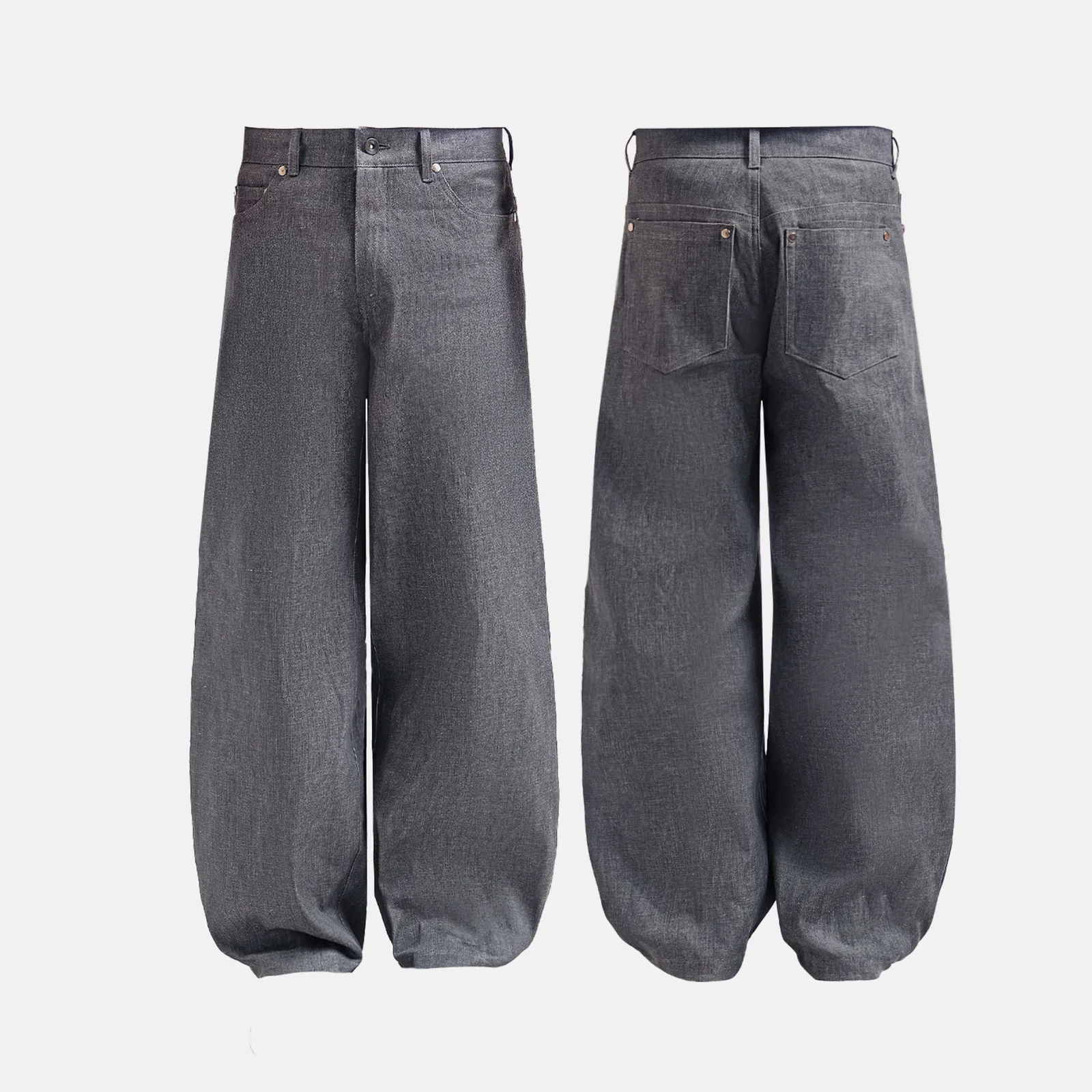 Grey Baggy Jeans Pant