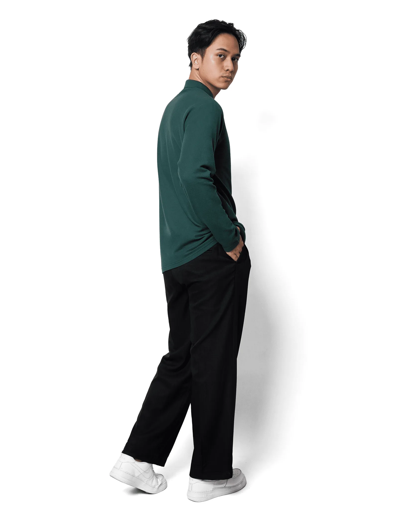 Panjang Rise Polo Dark Green
