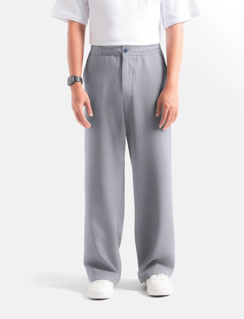 Grey Smart Wide Pant