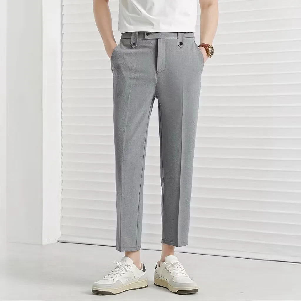 Pearl Grey Executive Ankle Pant