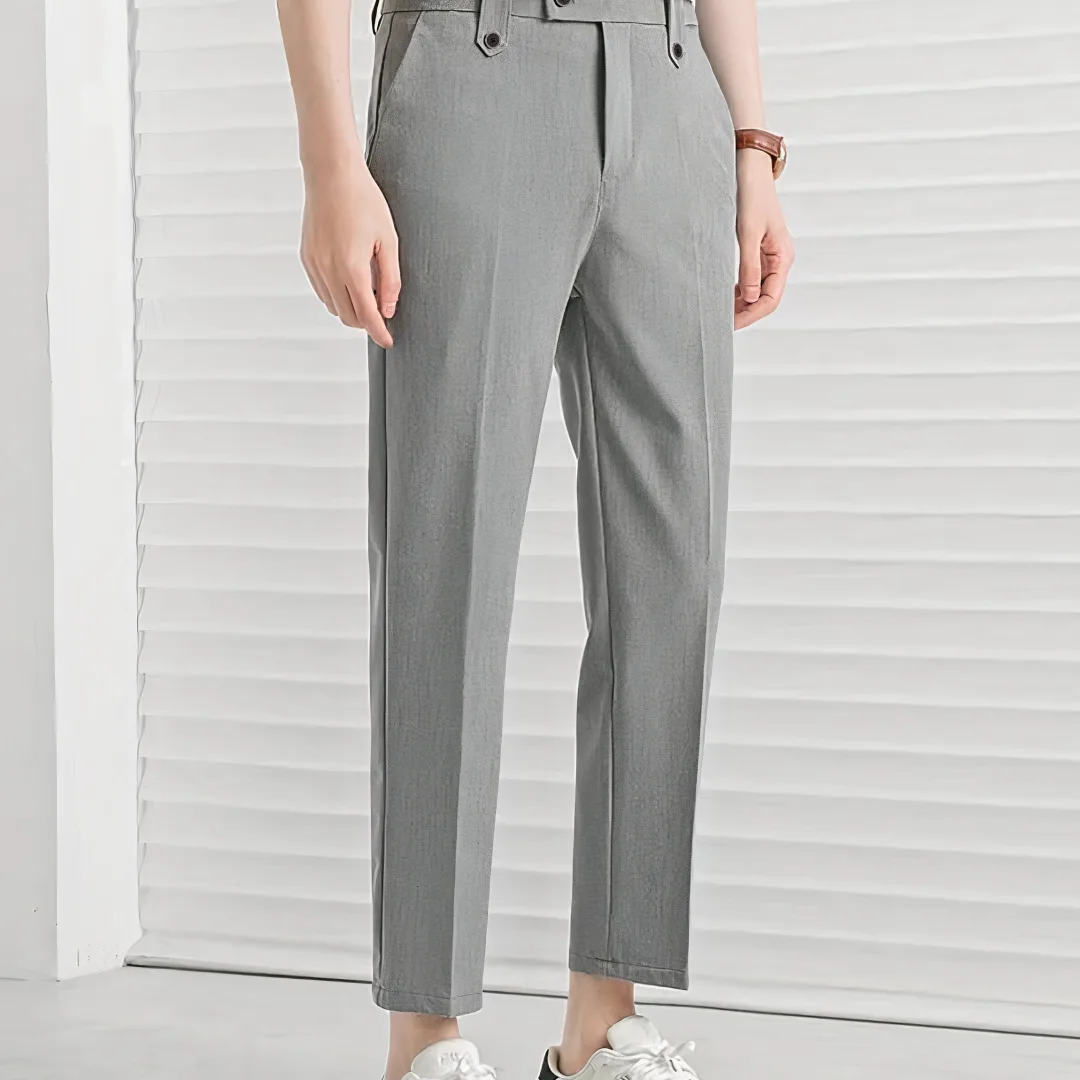Pearl Grey Executive Ankle Pant
