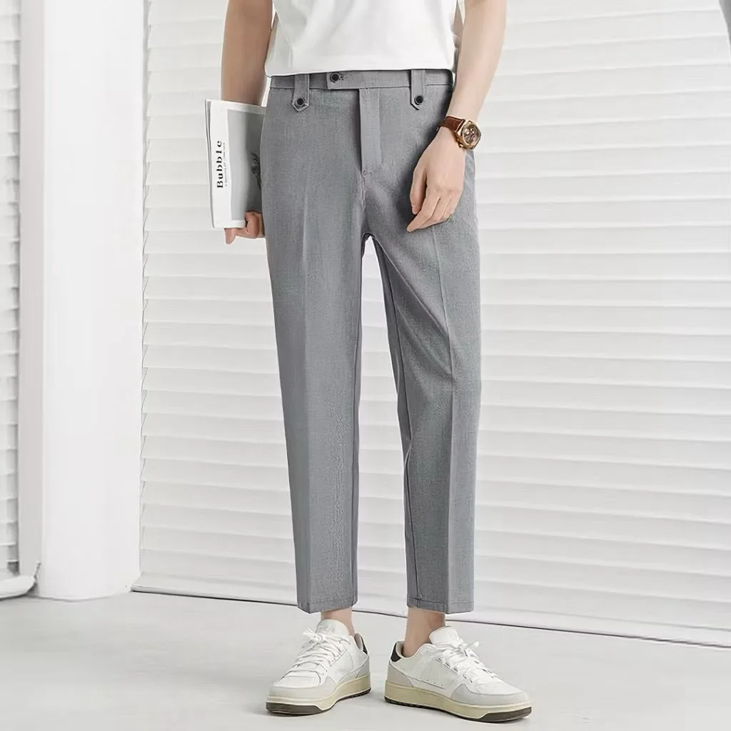 Pearl Grey Executive Ankle Pant