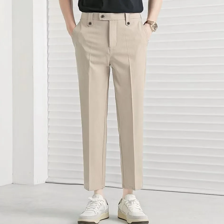 Cream Executive Ankle Pant