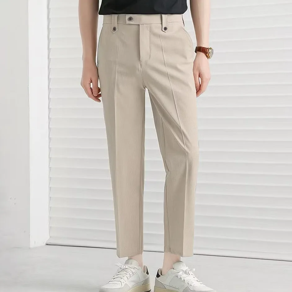 Cream Executive Ankle Pant