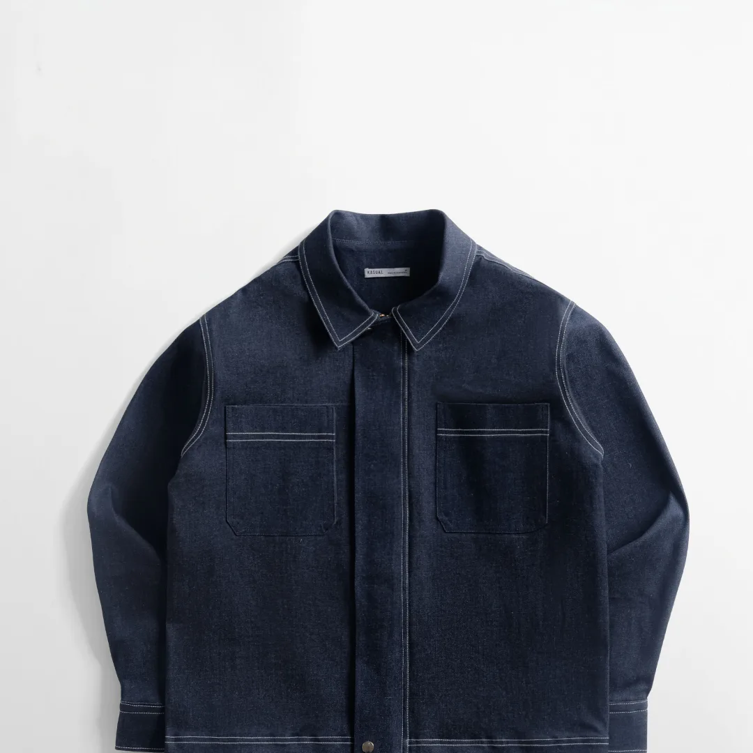 Navy Blue Work Denim Jacket