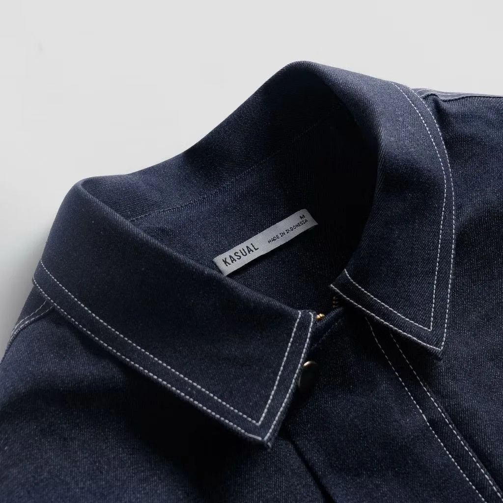 Navy Blue Work Denim Jacket