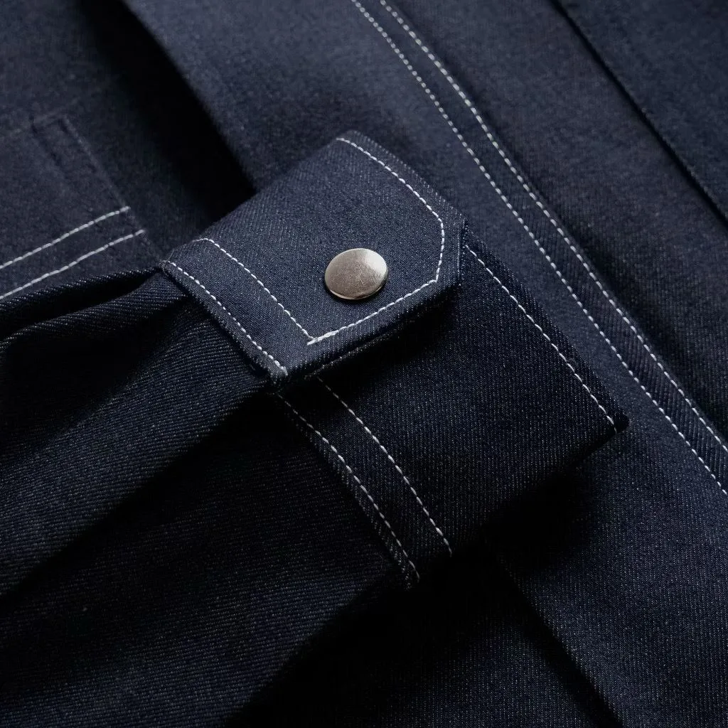 Navy Blue Work Denim Jacket