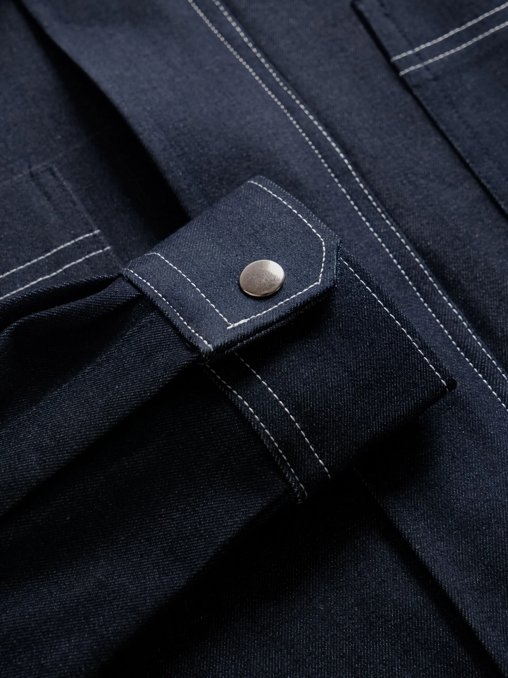 Navy Blue Work Denim Jacket