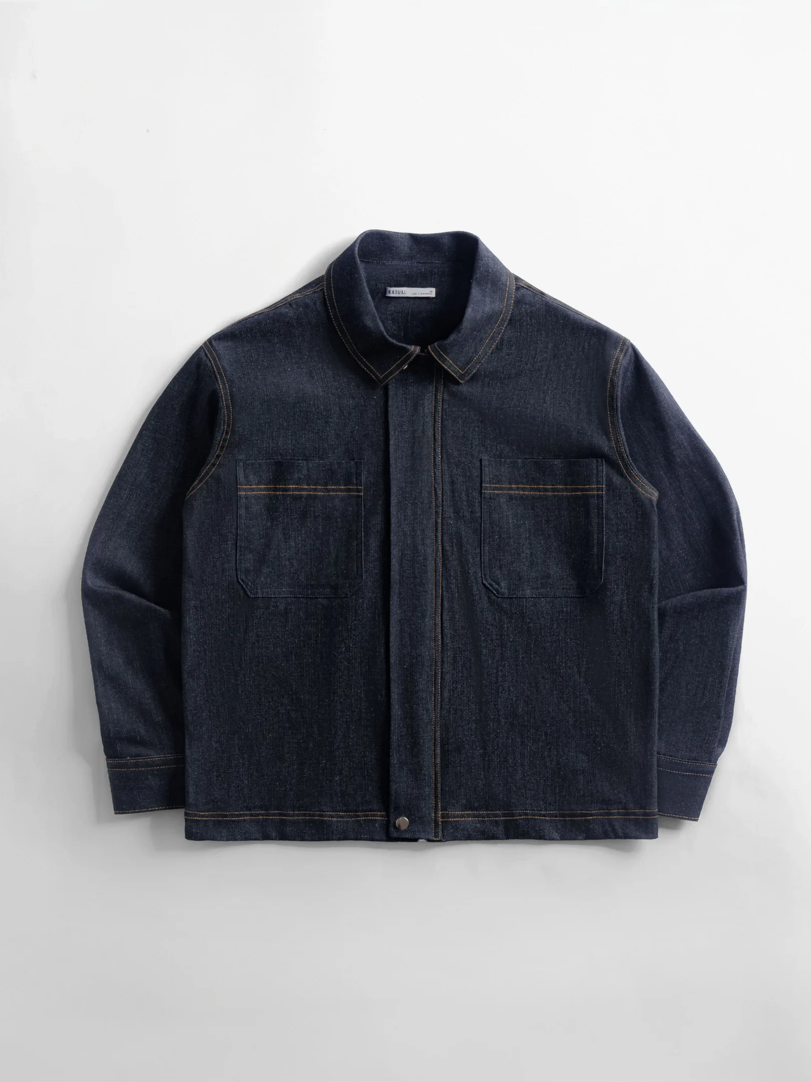 Dark Blue Slub Work Denim Jacket