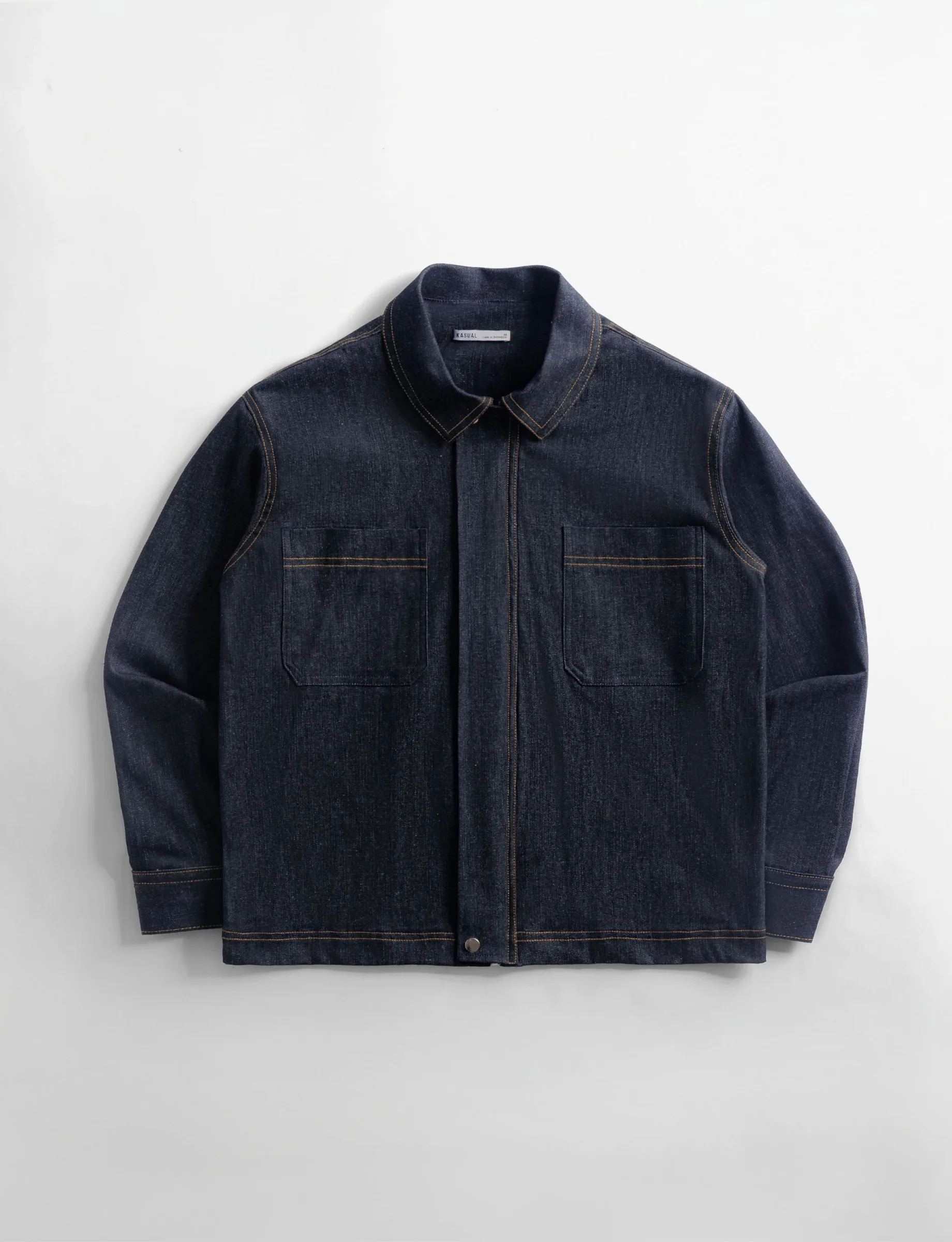 Dark Blue Slub Work Denim Jacket