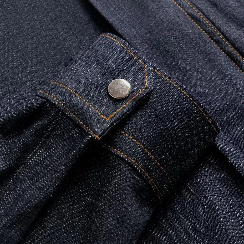 Dark Blue Slub Work Denim Jacket