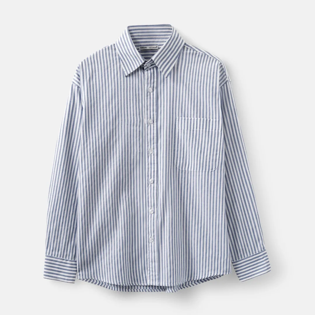 Camden Stripe Shirt Navy
