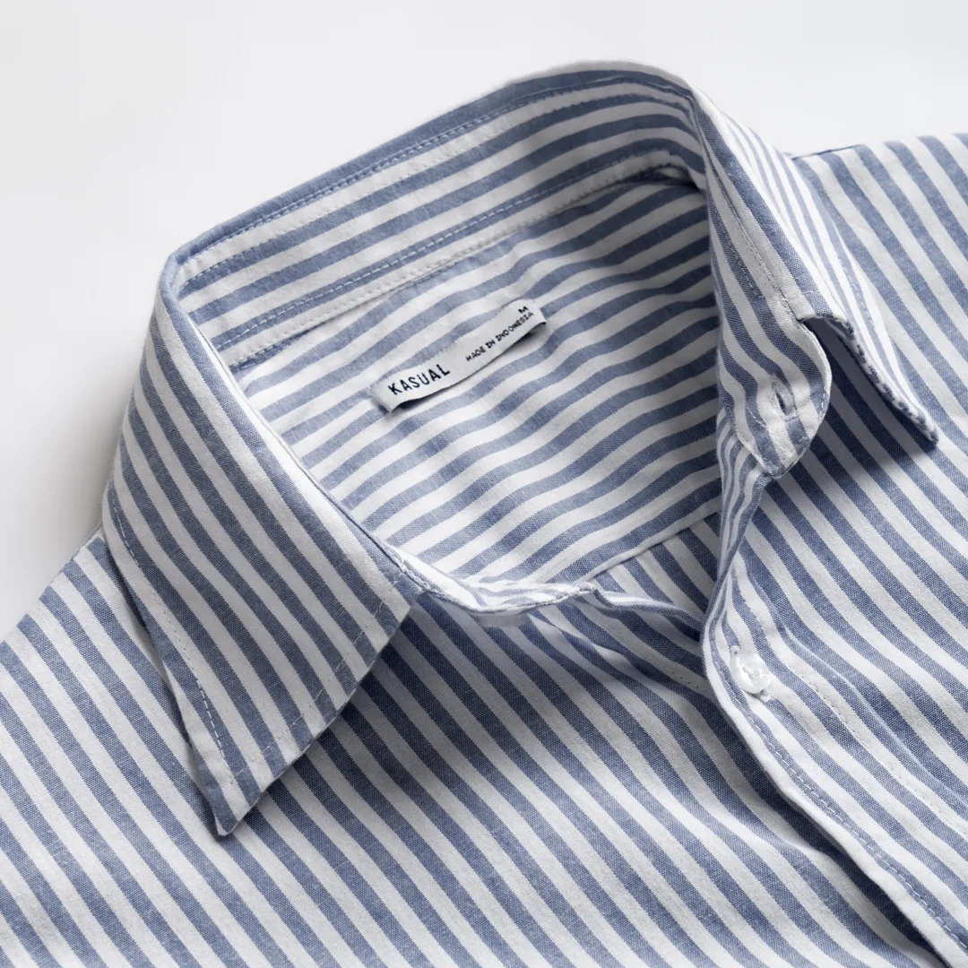 Camden Stripe Shirt Navy
