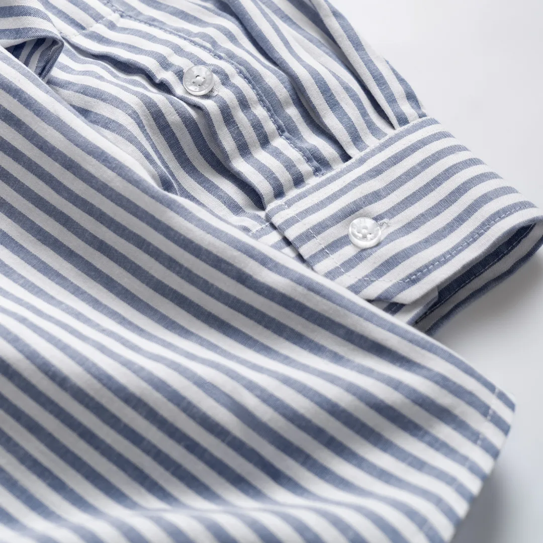 Camden Stripe Shirt Navy