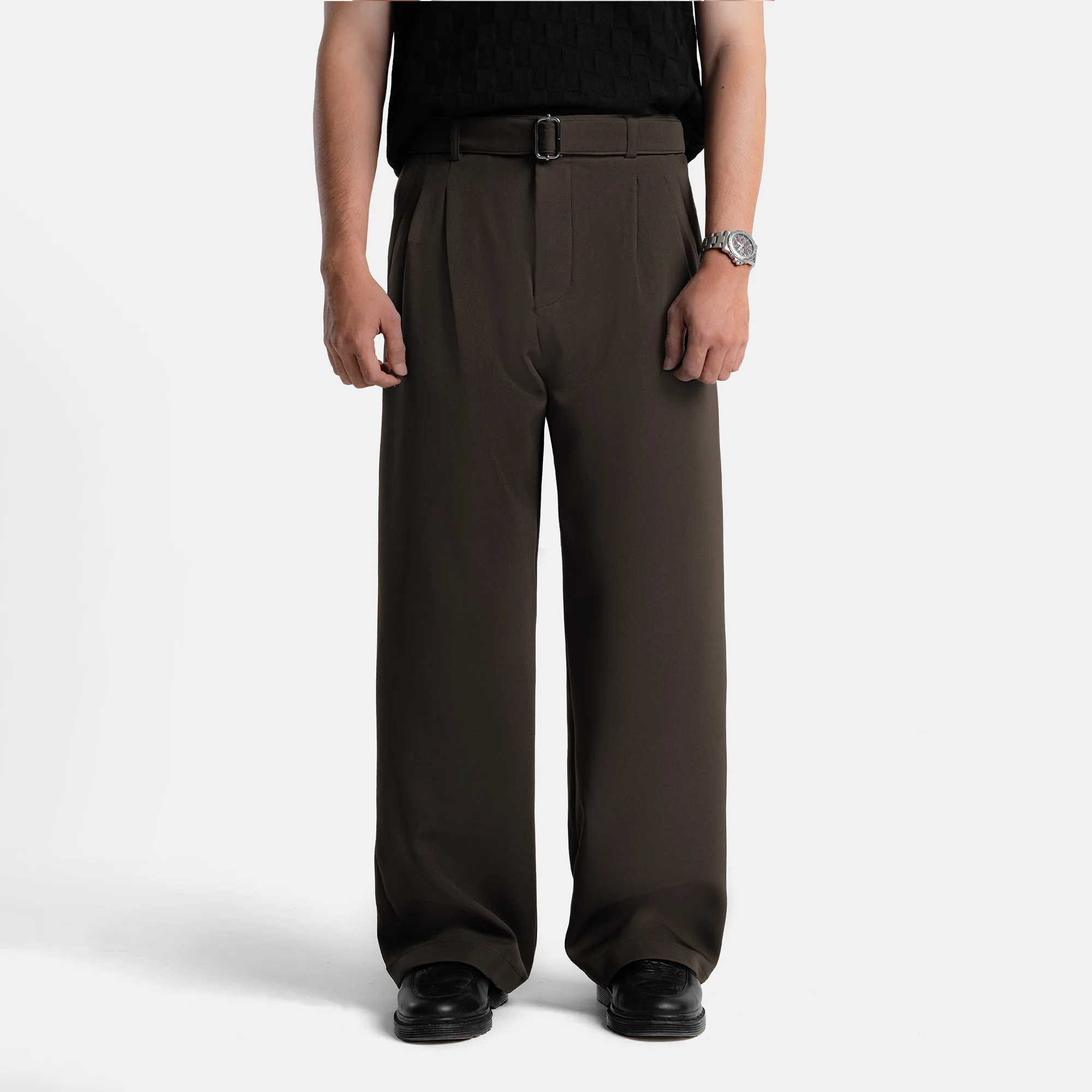 Black Brown Elite Wide Pant