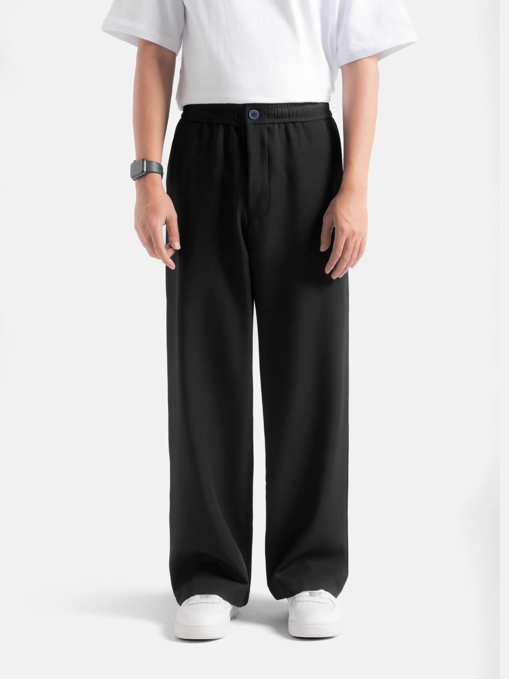 Black Smart Wide Loose Pants