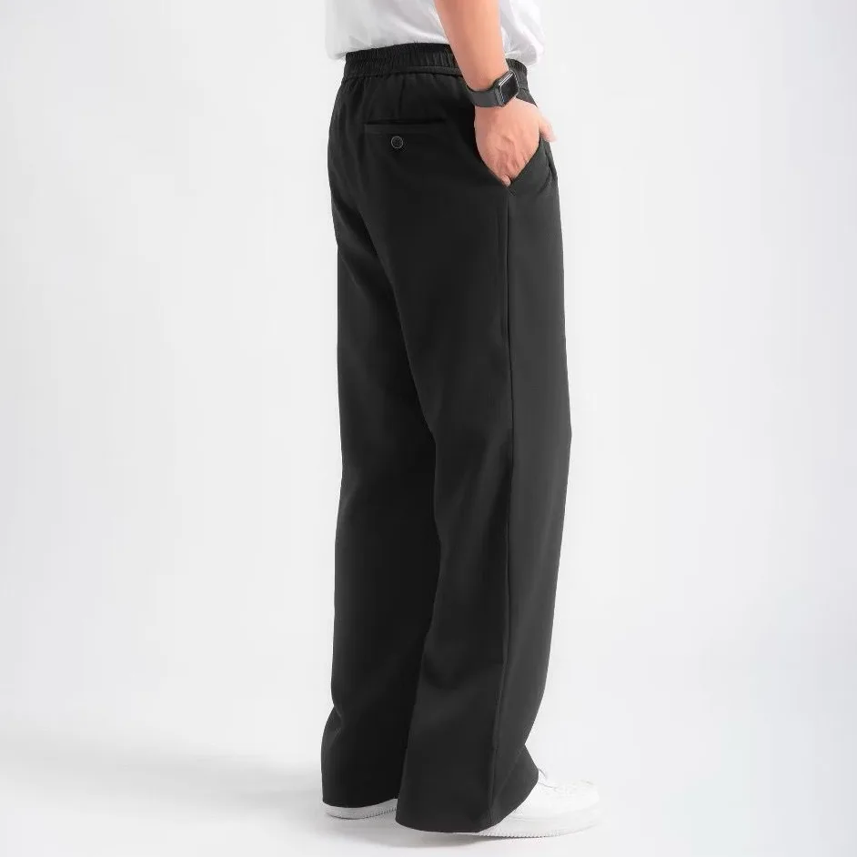 Black Smart Wide Loose Pants
