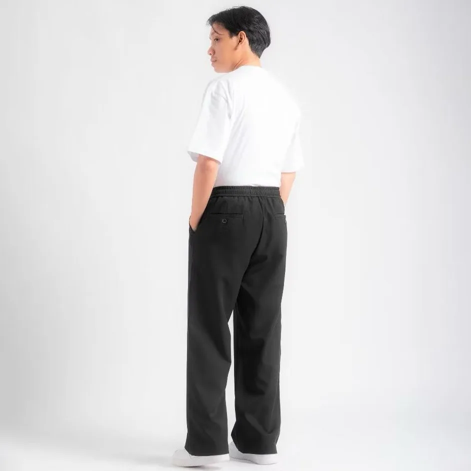 Black Smart Wide Loose Pants