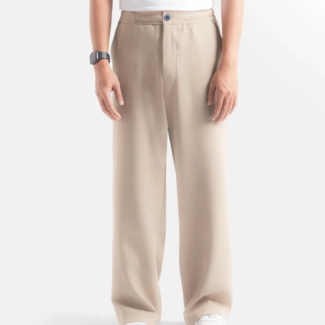 Cream Smart Wide Pant