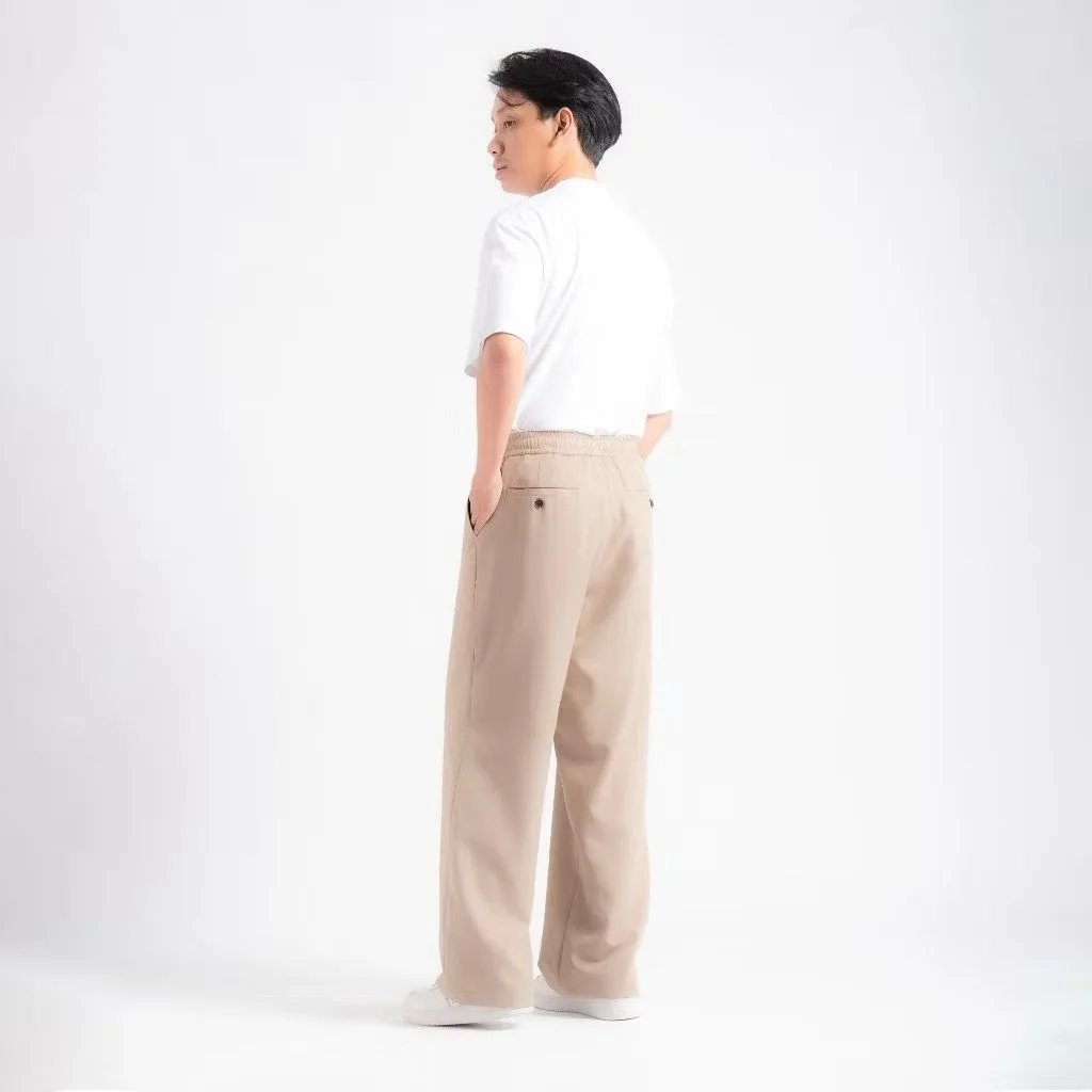 Cream Smart Wide Pant