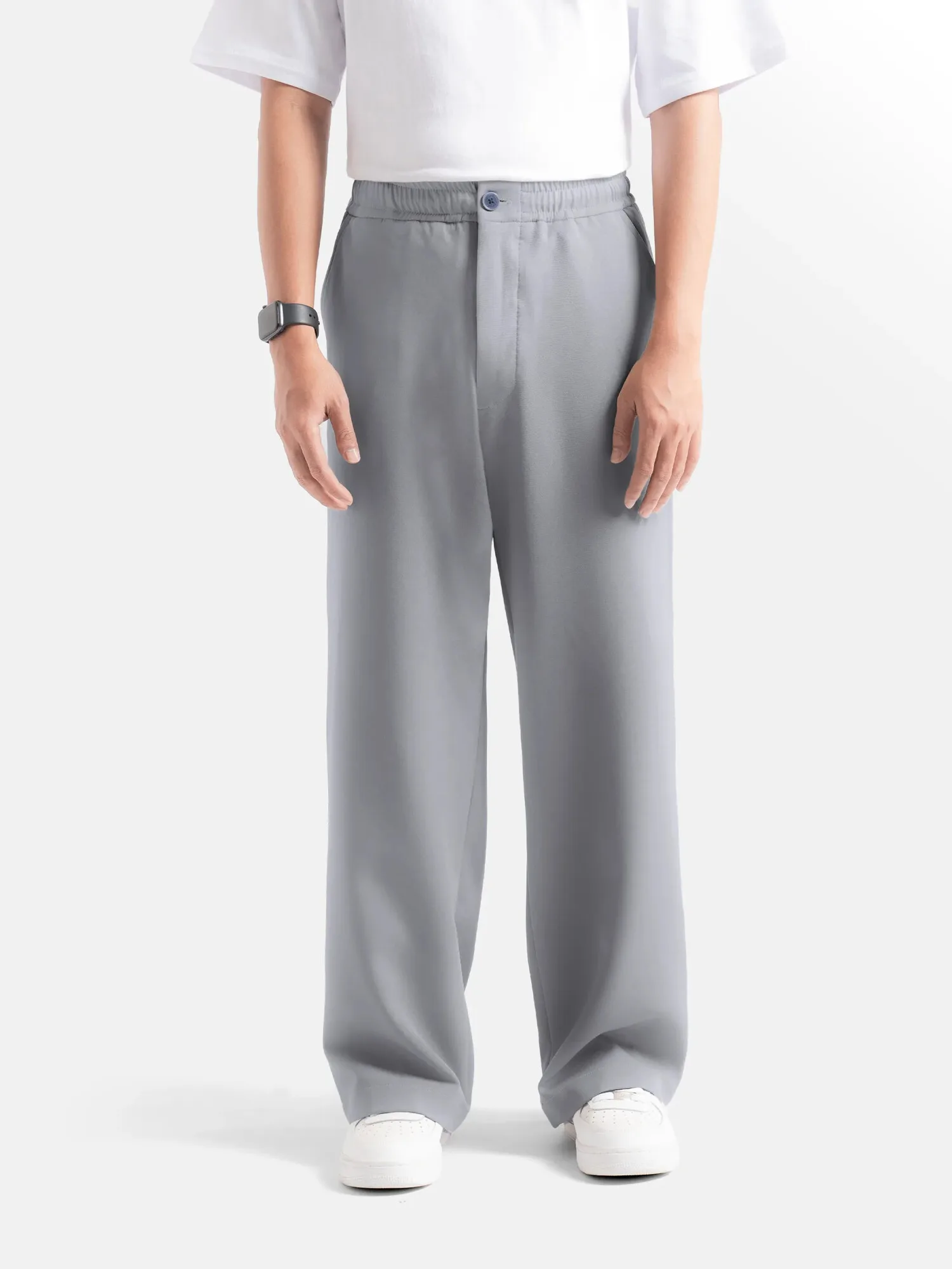 Grey Smart Wide Pant