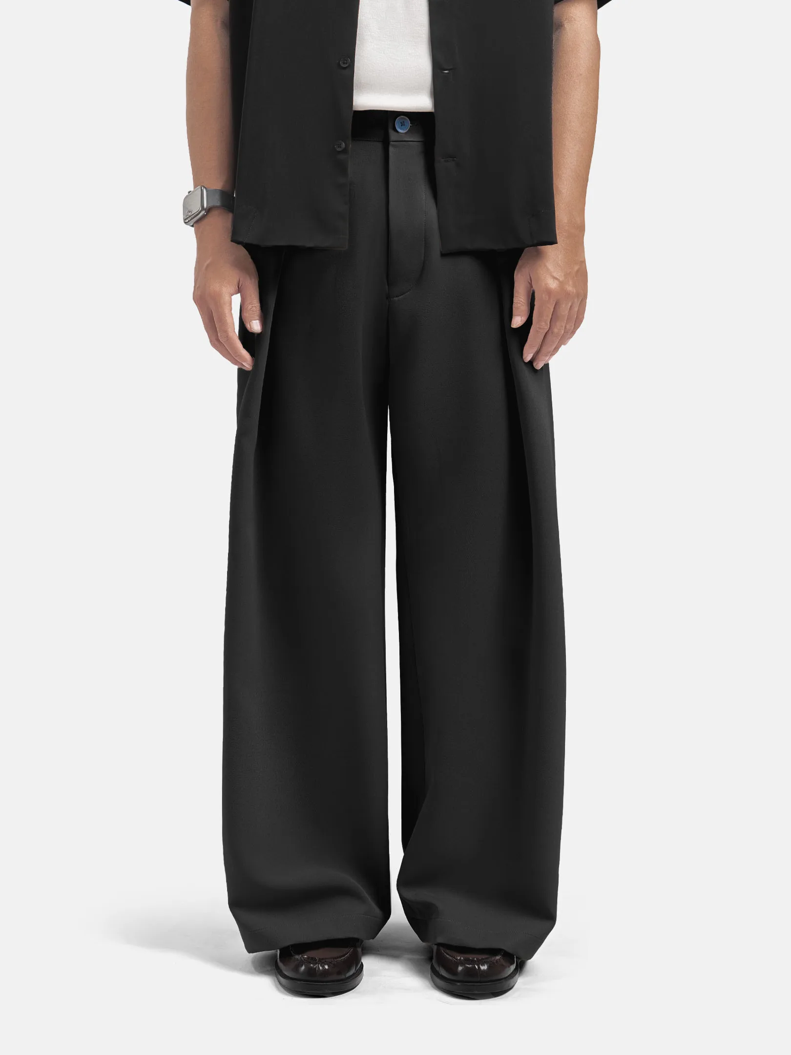 Black City Loose Wide Pant
