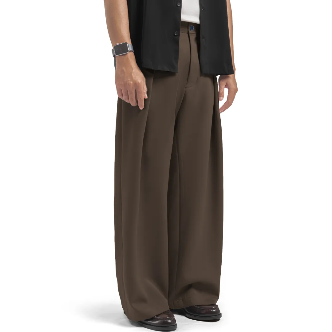 Black Brown City Loose Wide Pant