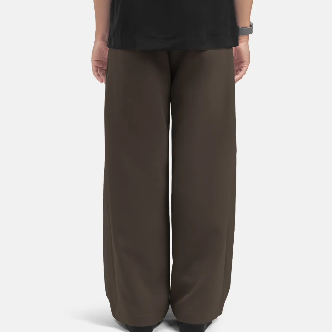 Black Brown City Loose Wide Pant