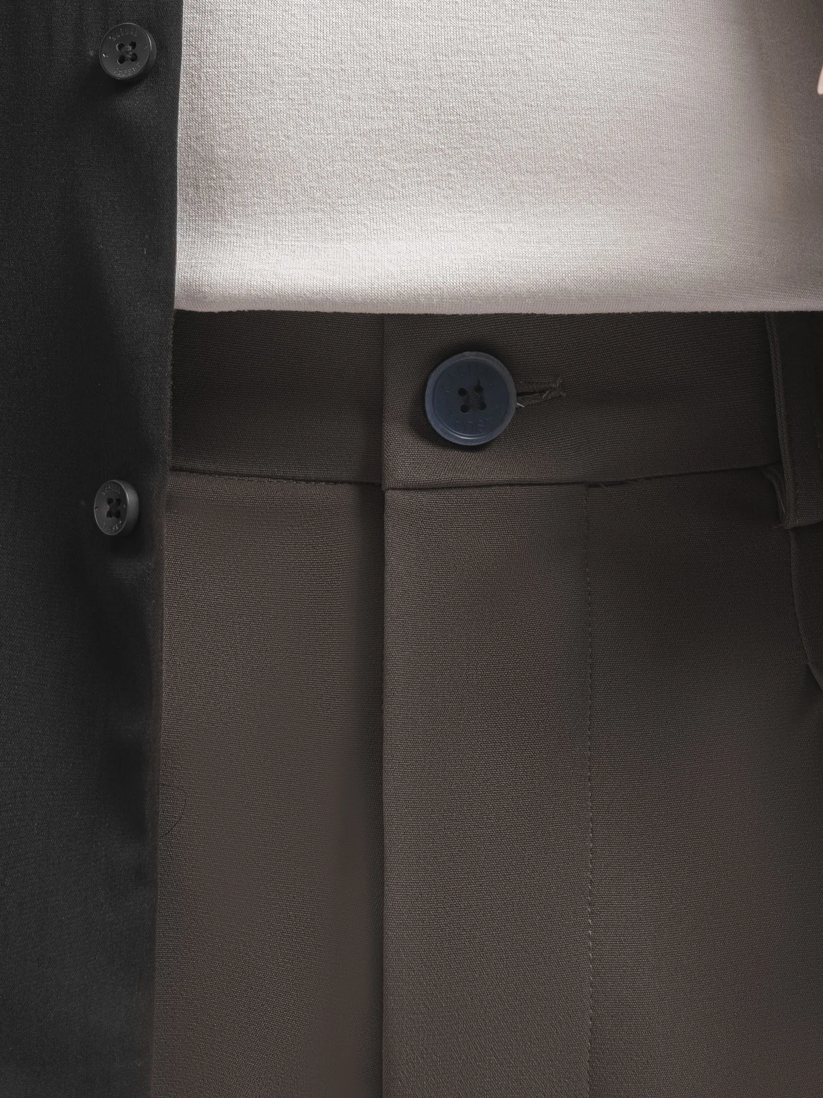 Black Brown City Loose Wide Pant