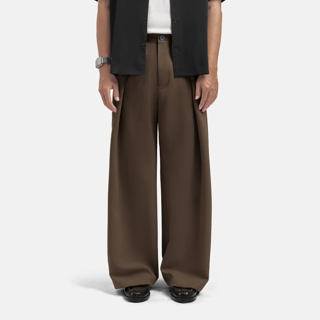 Milo Brown City Loose Wide Pant
