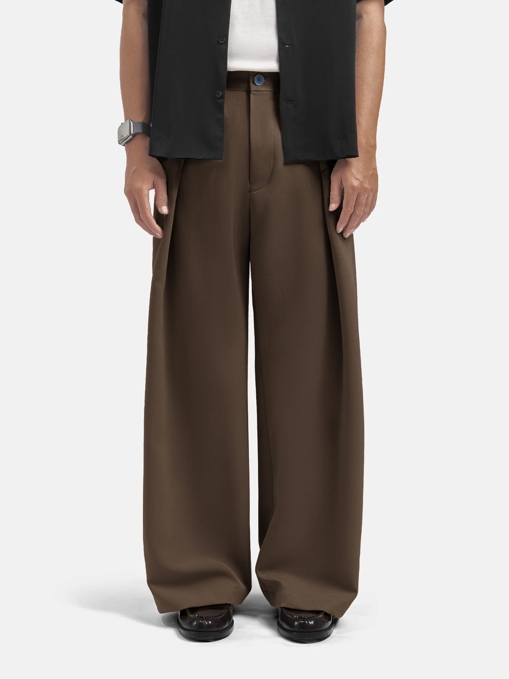 Milo Brown City Loose Wide Pant