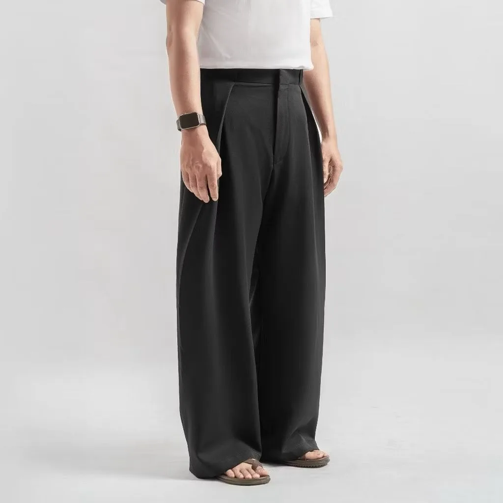 Black Neu Pleated Wide Pant