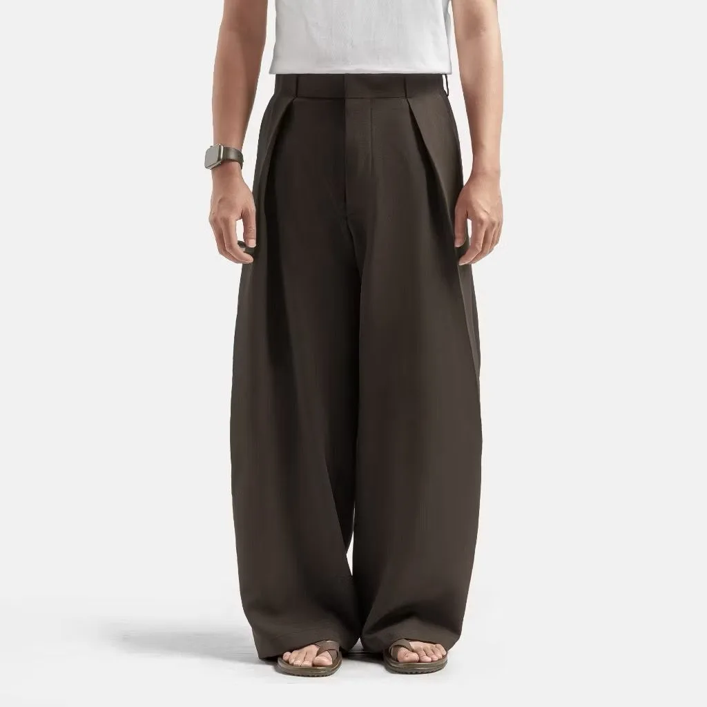 Black Brown Neu Pleated Wide Pant