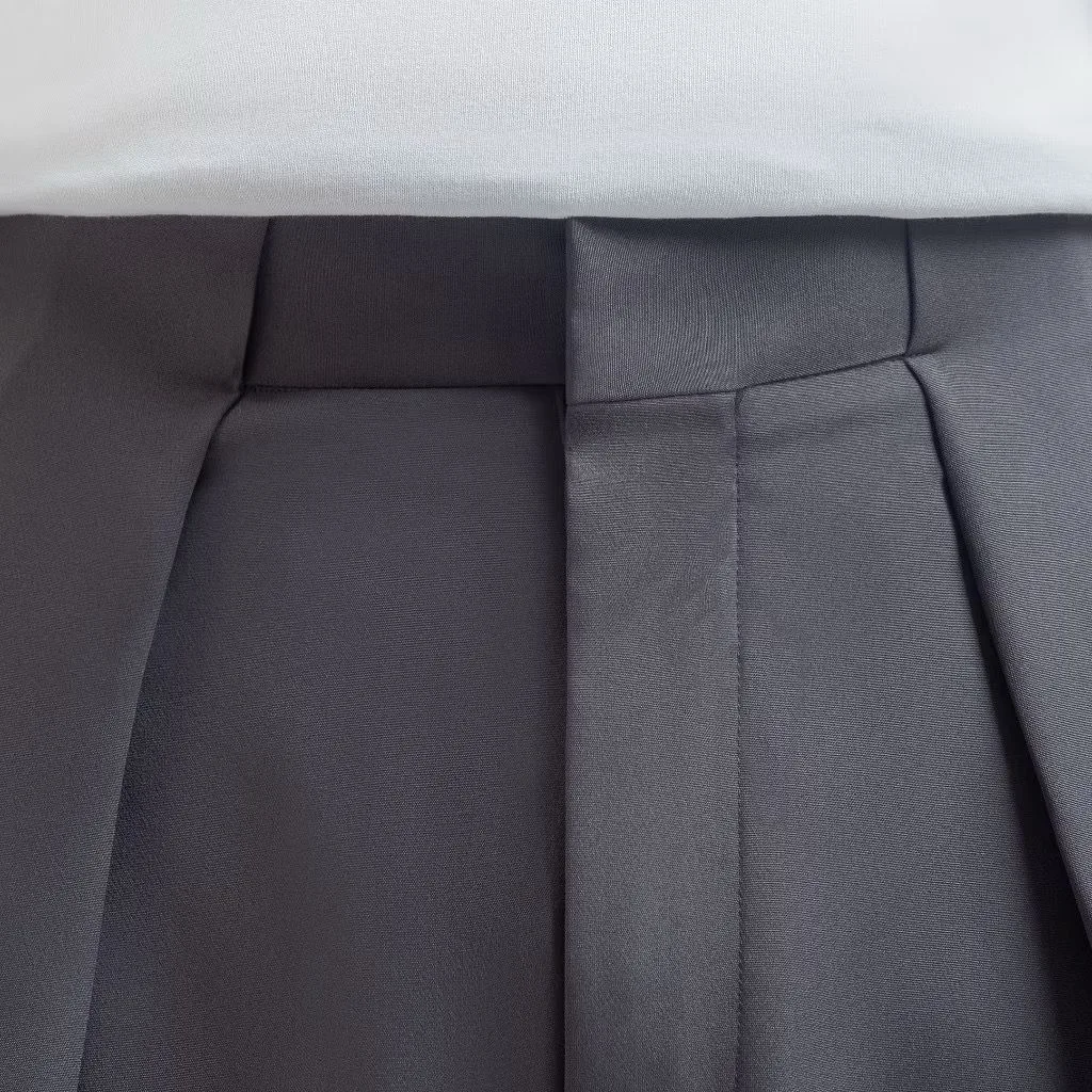 Grey Neu Pleated Wide Pant