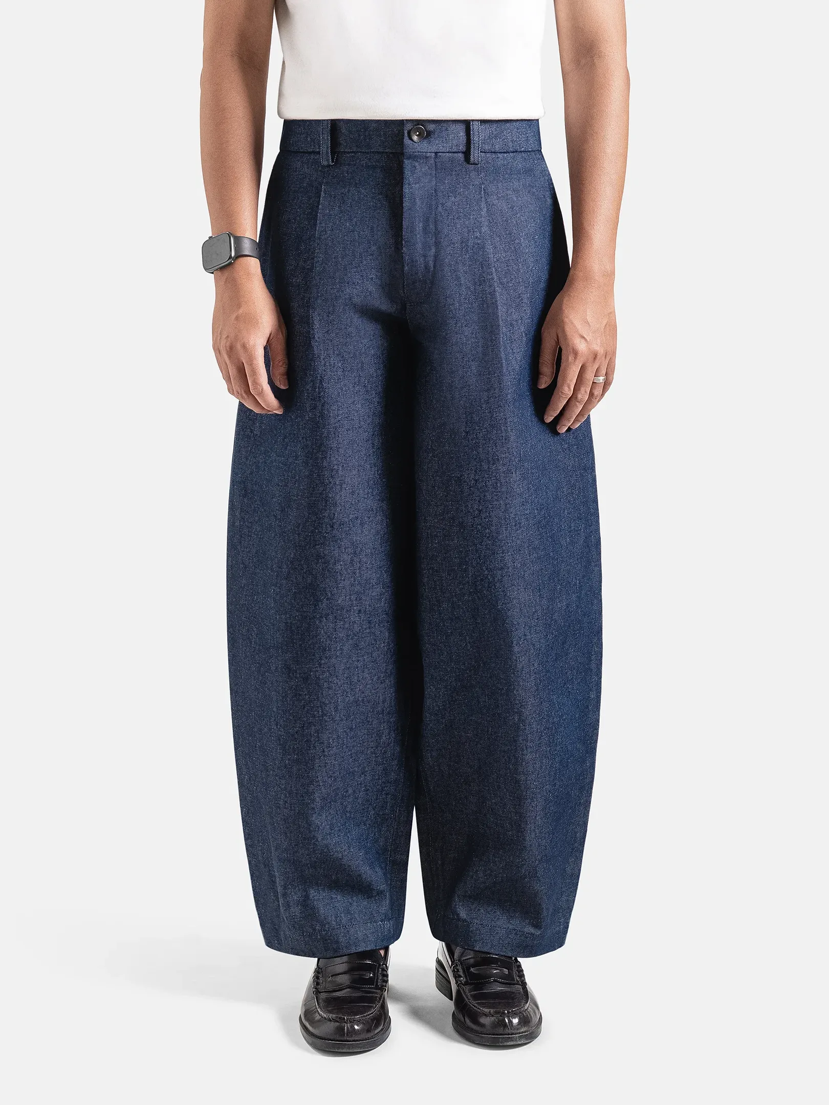 Dark Navy Barrel Jeans Pant