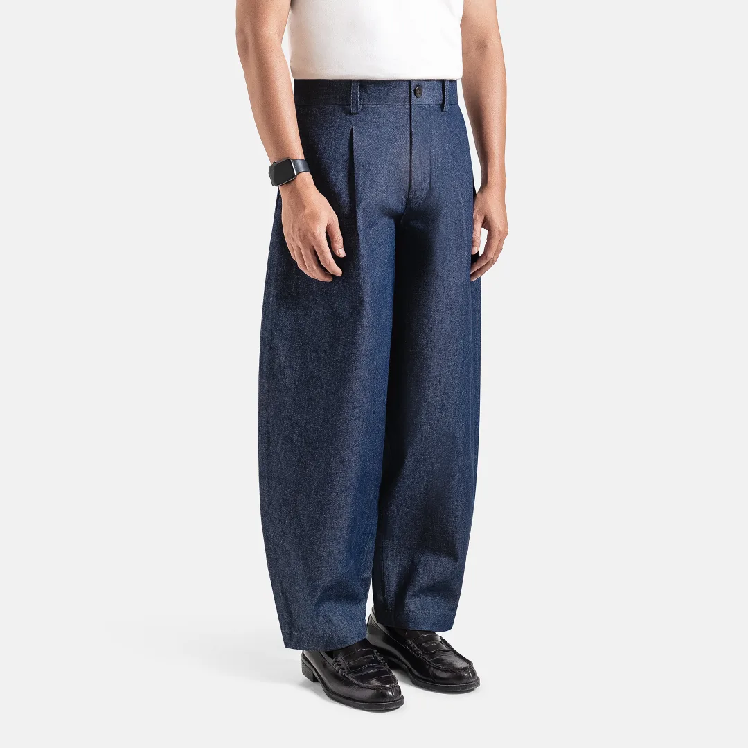Dark Navy Barrel Jeans Pant