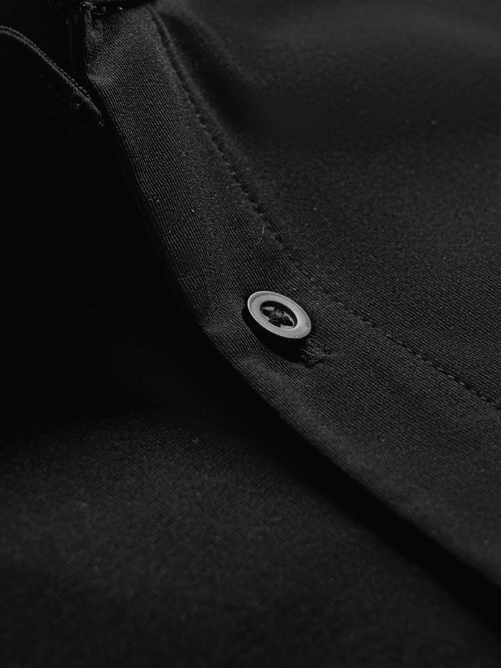 Kasual Kemeja Baju Koko Black Cozy Lengan Pendek