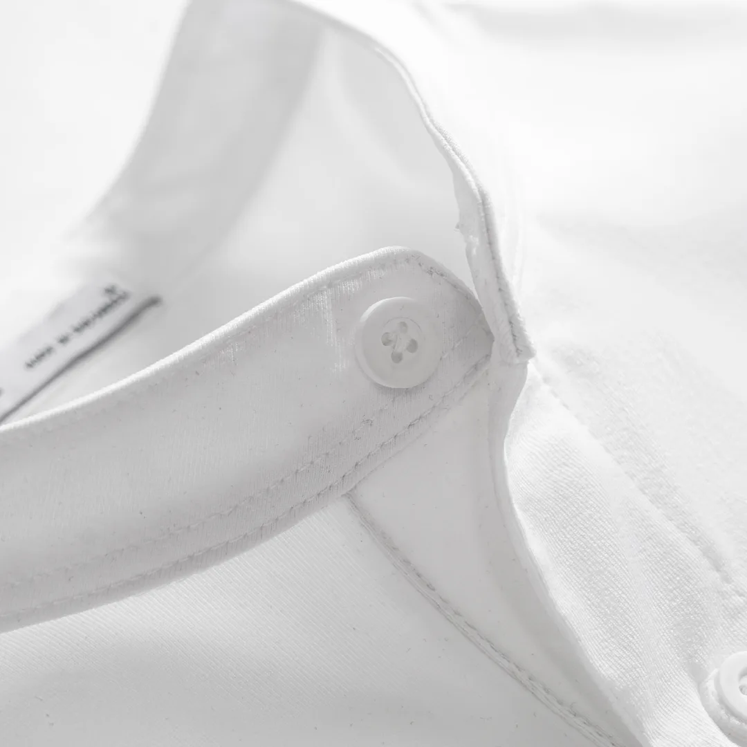 Kasual Kemeja Baju Koko White Cozy Lengan Pendek