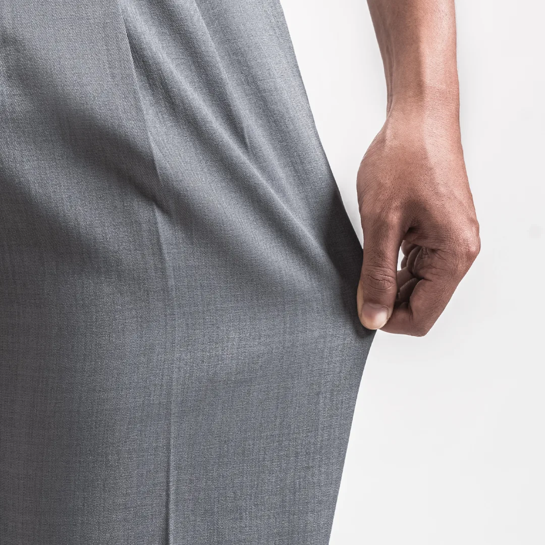 Formal Pearl Grey Ankle Cuff