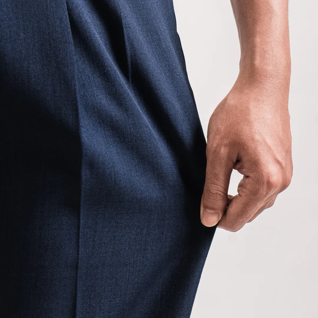 Navy Ankle Cuff Pant