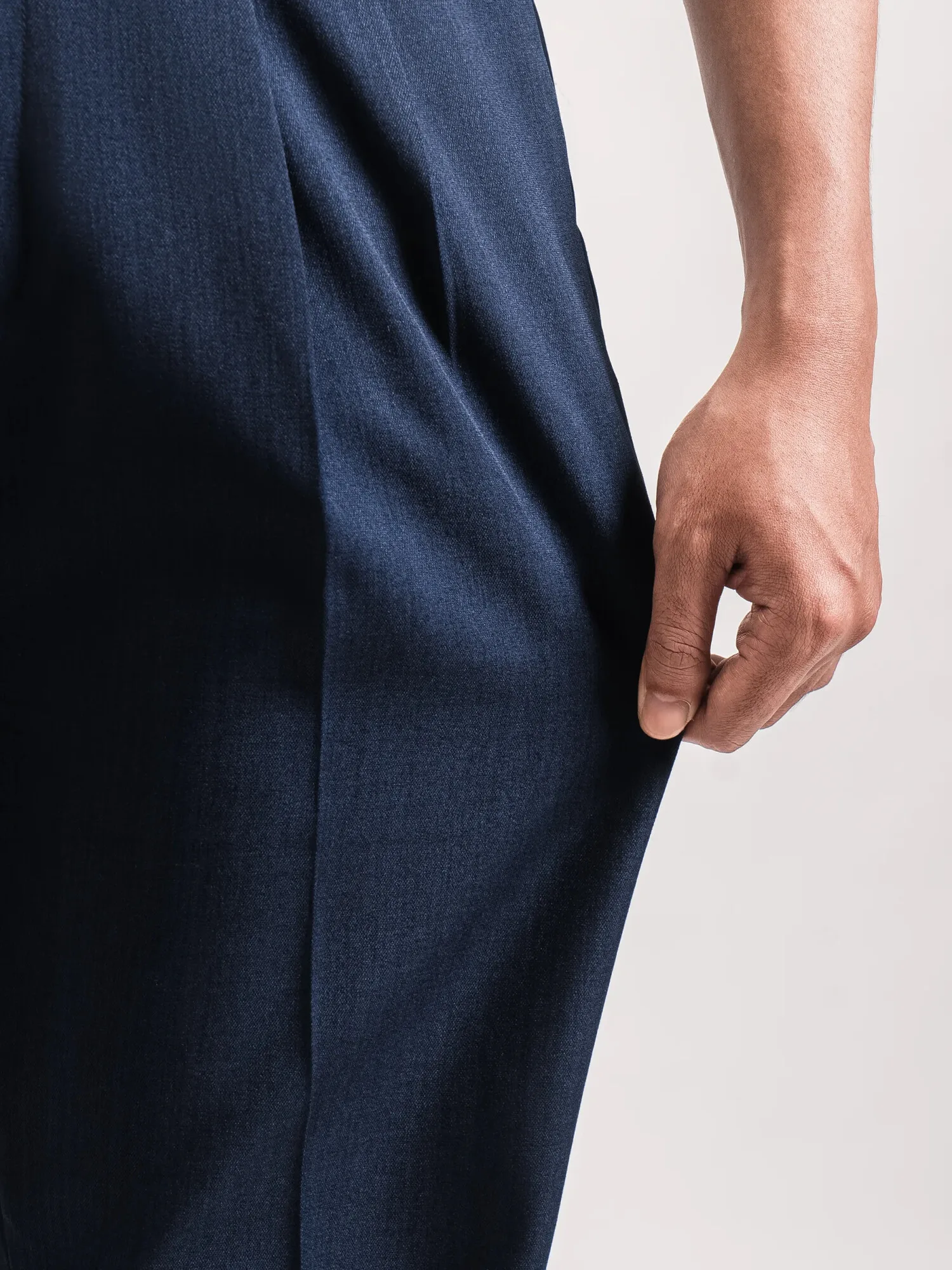 Navy Ankle Cuff Pant
