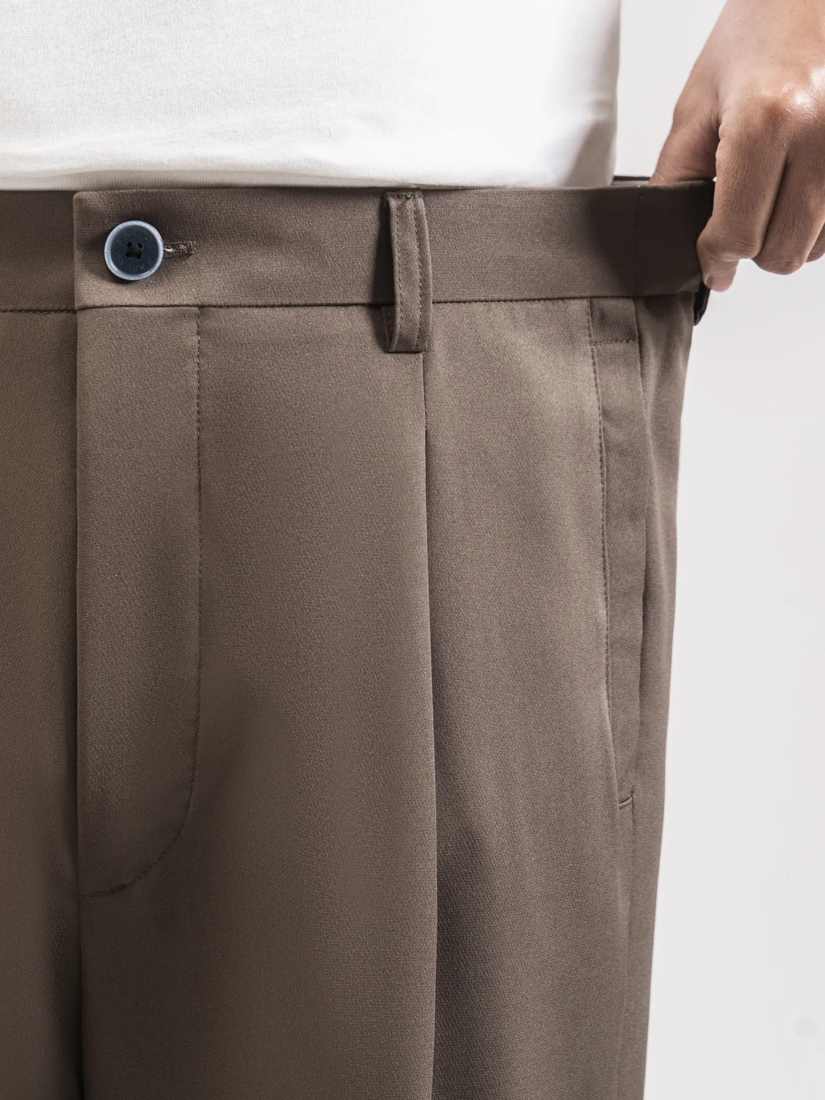 Kasual Regular Comfort Sage Brown Pants