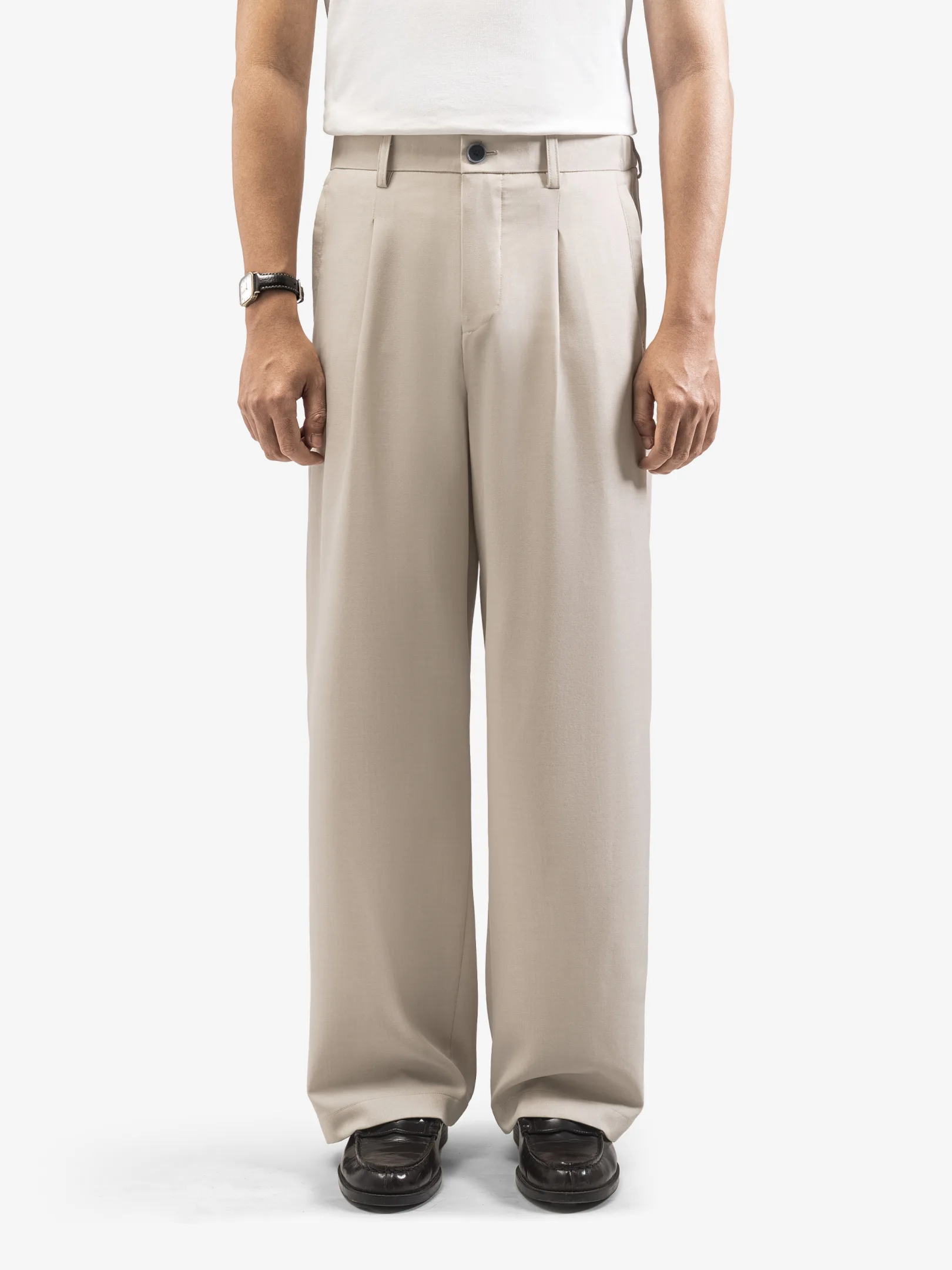Cream Regular Comfort Pant