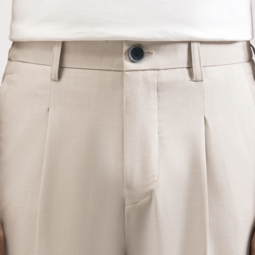 Cream Regular Comfort Pant
