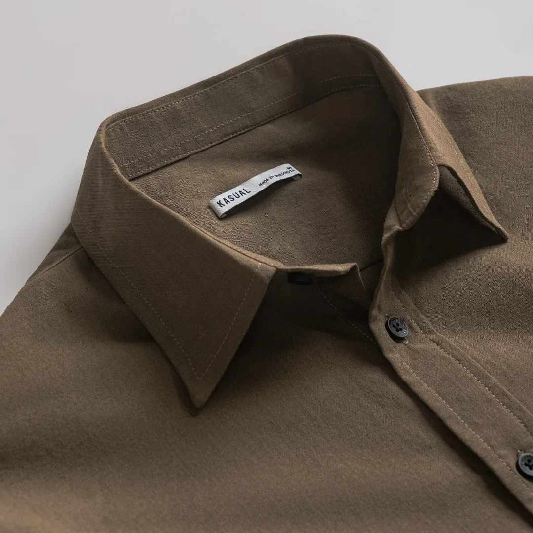 Ease Linen Shirt Brown