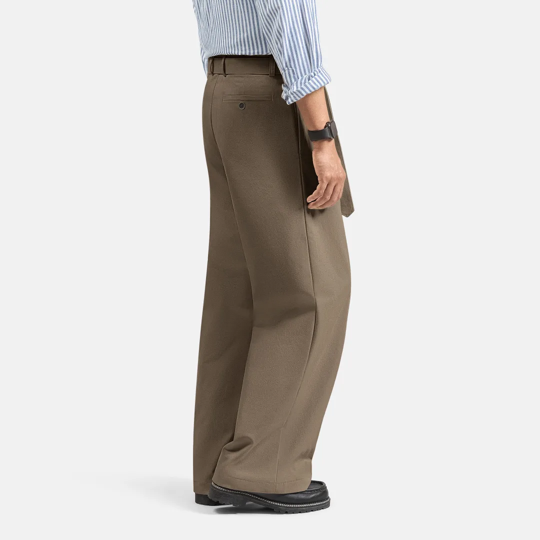 Mocca Ferro Pleated Wide Pant