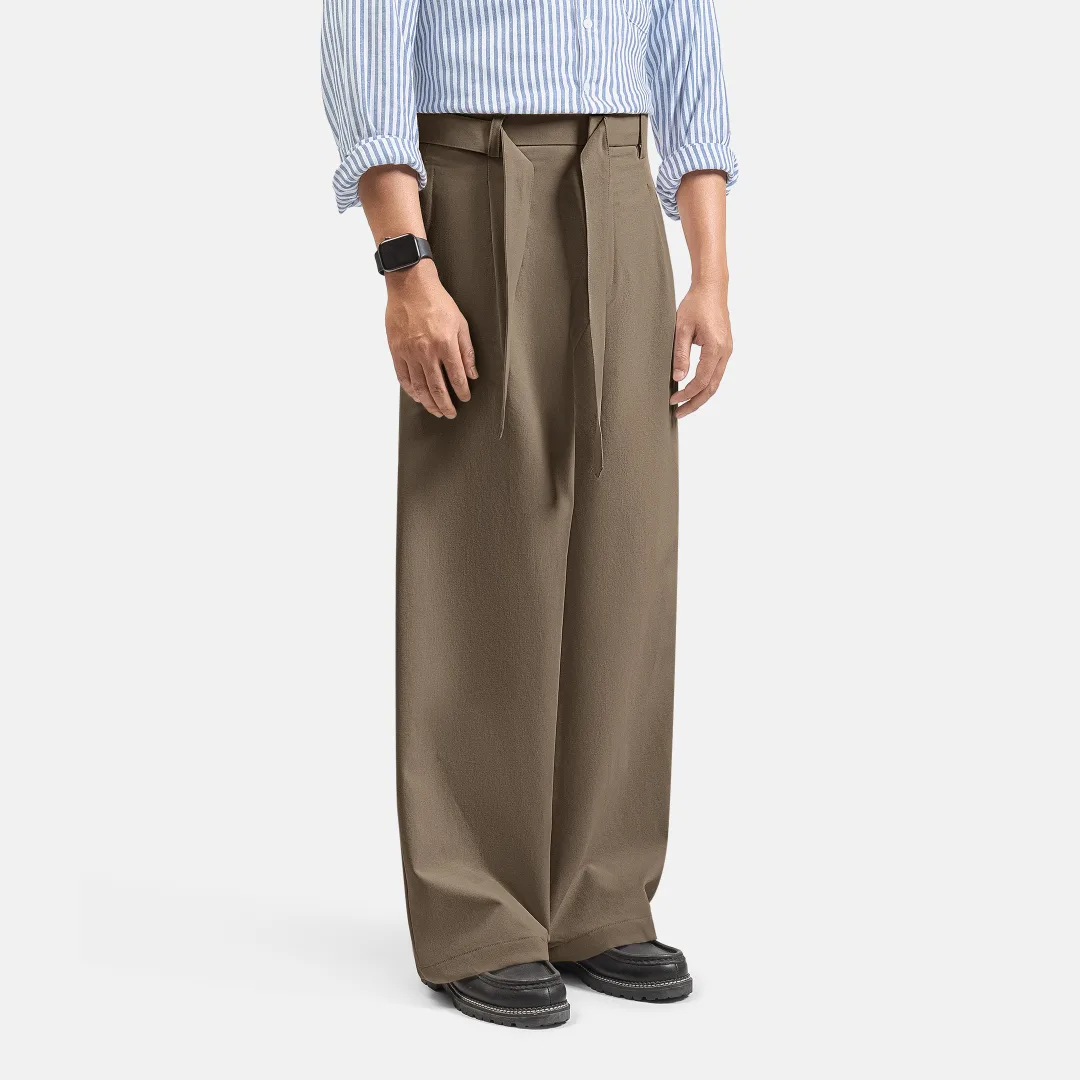 Mocca Ferro Pleated Wide Pant