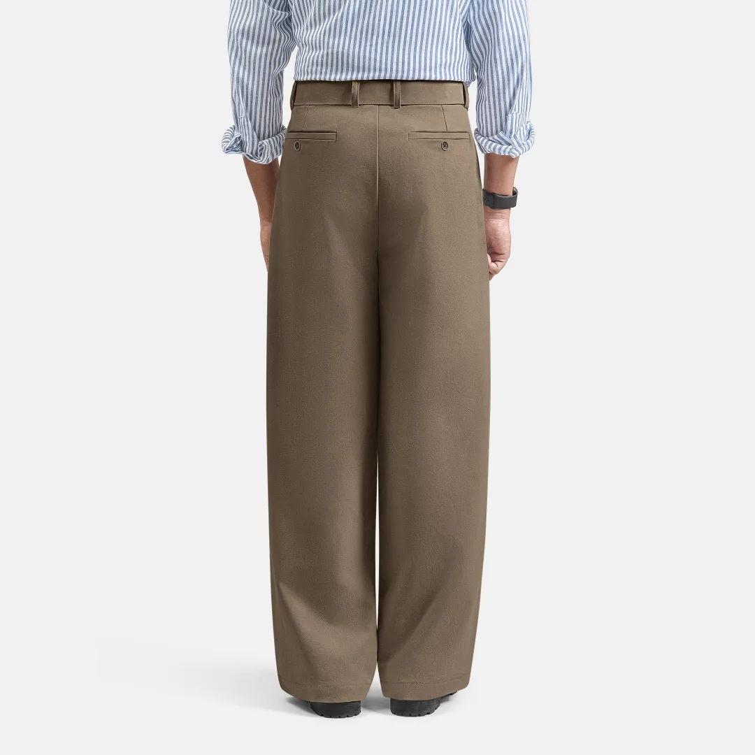 Mocca Ferro Pleated Wide Pant