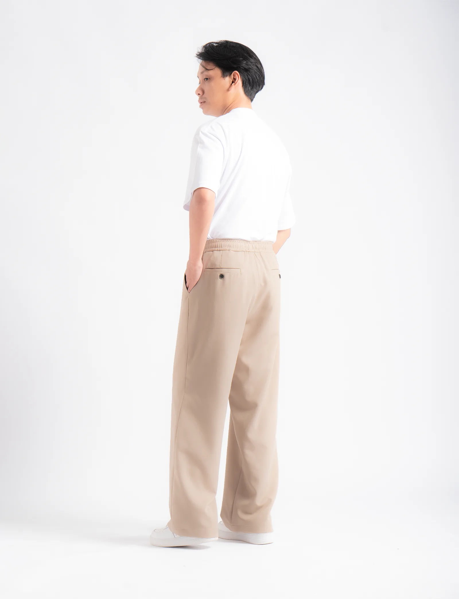 Cream Smart Wide Pant