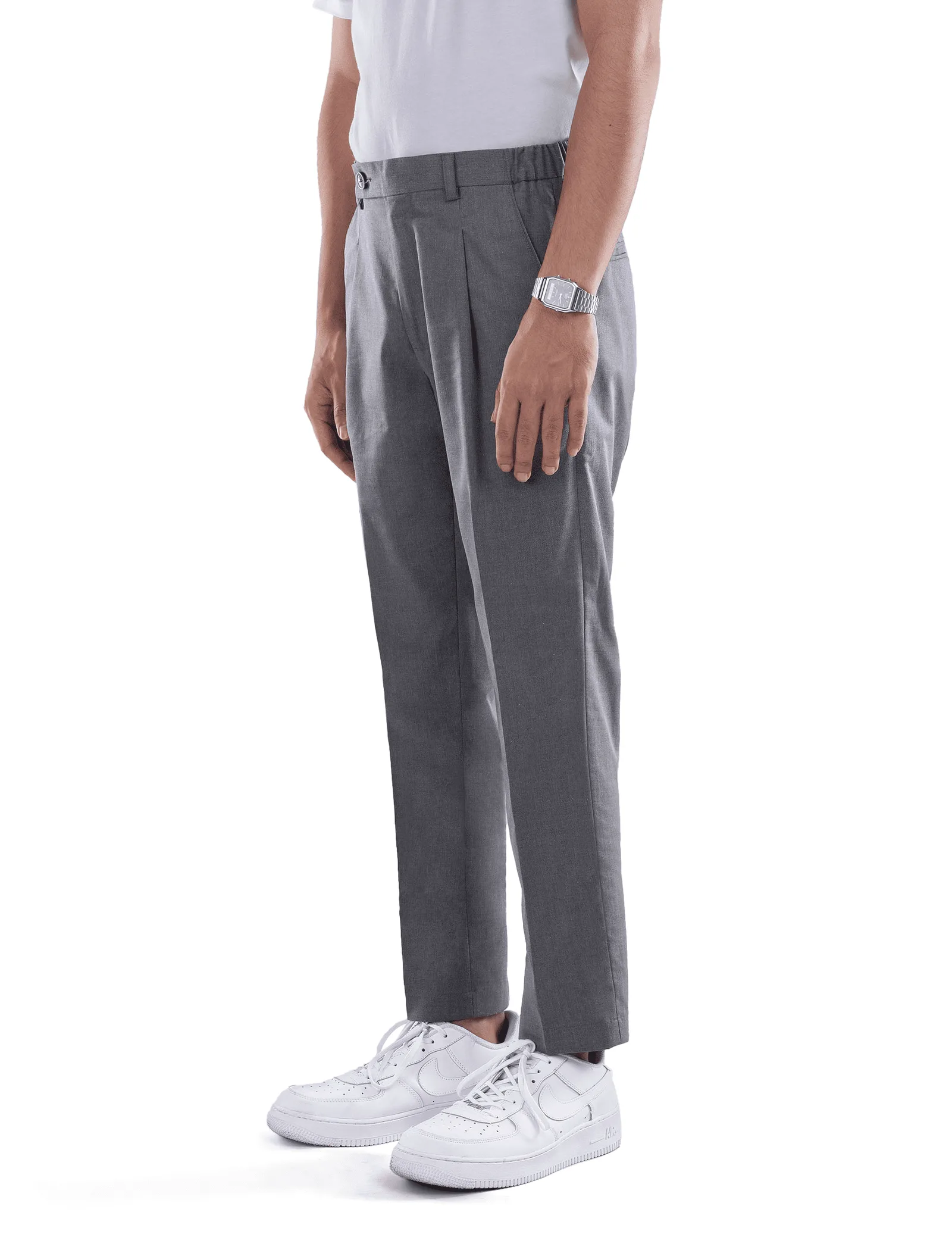 Grey Smart Waist Ankle Pant